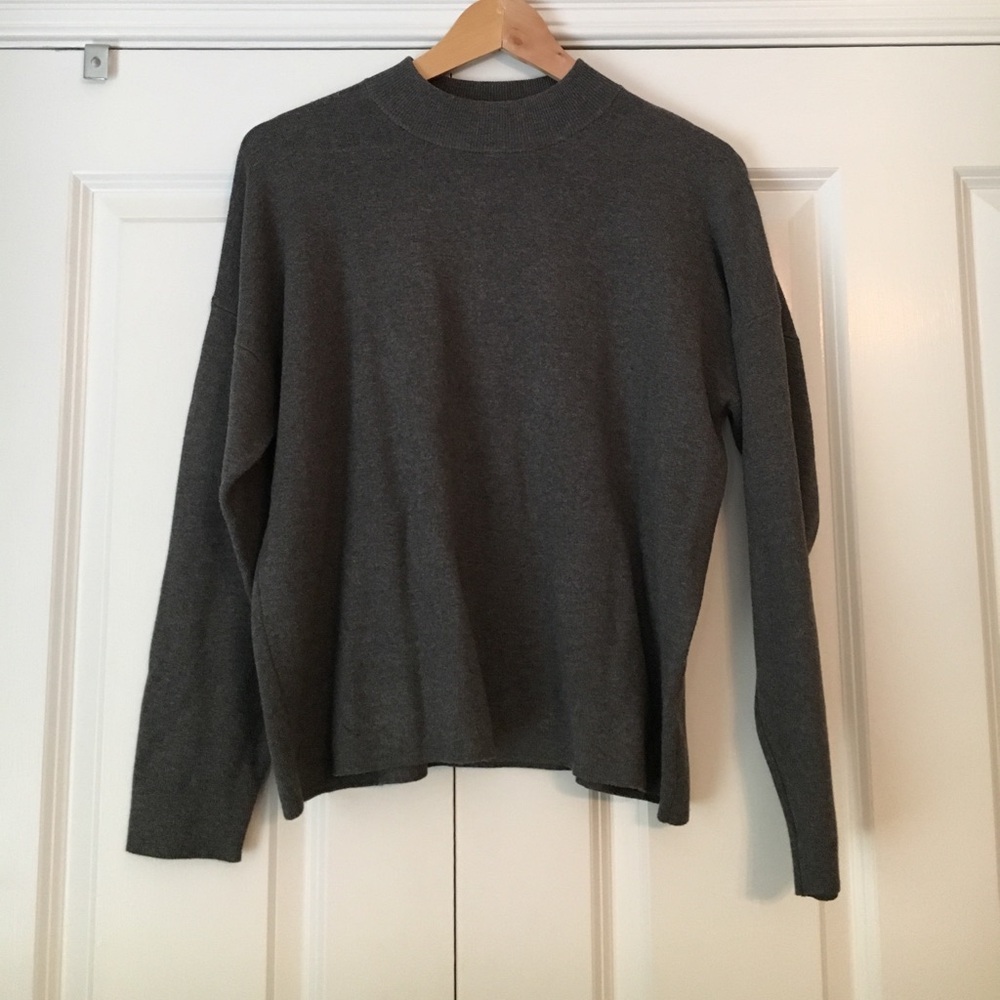 High Neck Gray Sweater